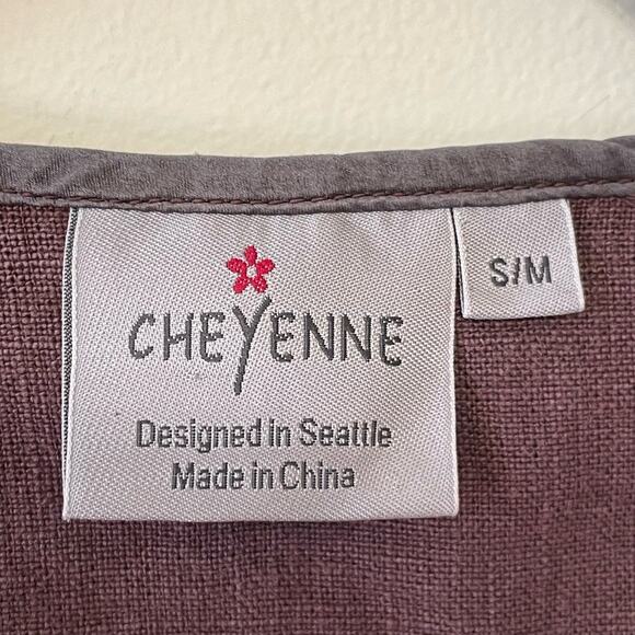 Cheyenne S/M plus size linen silk cardigan long sleeve cabincore fall coastal - Picture 4 of 8